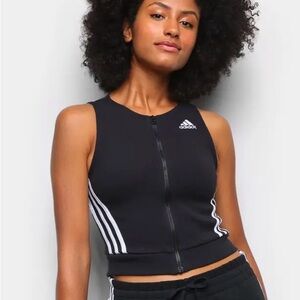 Adidas Crop Top Zip Up